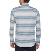 Stripe Flannel Shirt  (Oil Blue) 