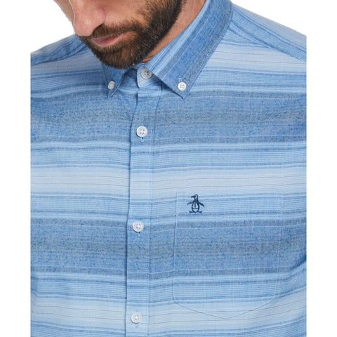 Stripe Flannel Shirt  (Classic Blue) 