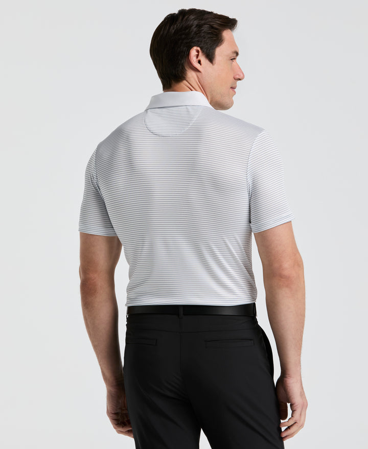 Short Sleeve Stripe Polo (Bright White) 