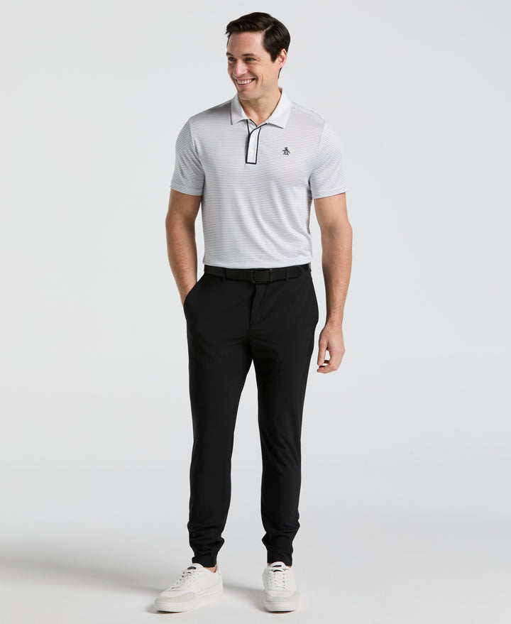Short Sleeve Stripe Polo (Bright White) 