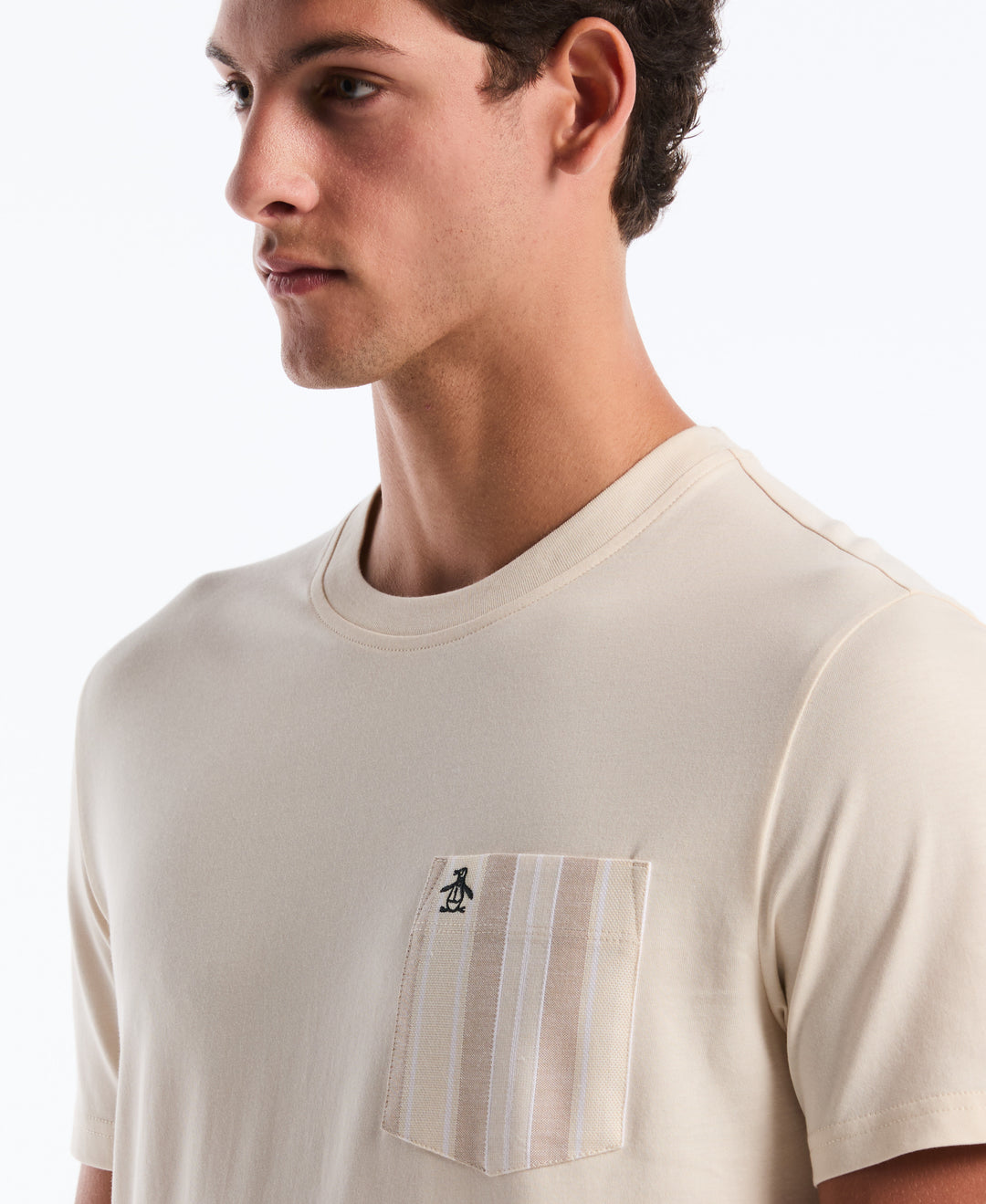 Stripe Jersey Pocket Tee (Birch) 