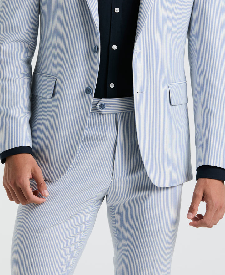 Stripe Suit Separate Jacket (Light Blue) 