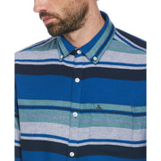 Striped Flannel Shirt (Classic Blue) 