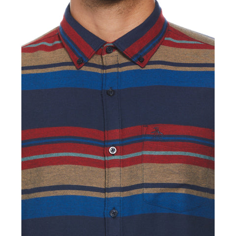 Striped Flannel Shirt (Dress Blues) 
