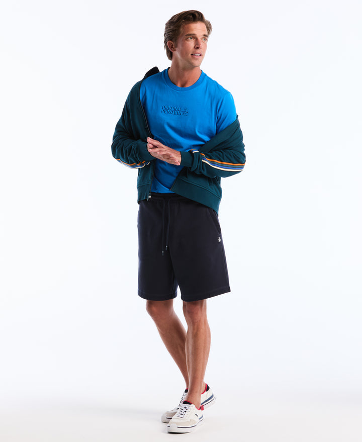 Striped Tape Fleece Track Jacket (Reflecting Pond) 