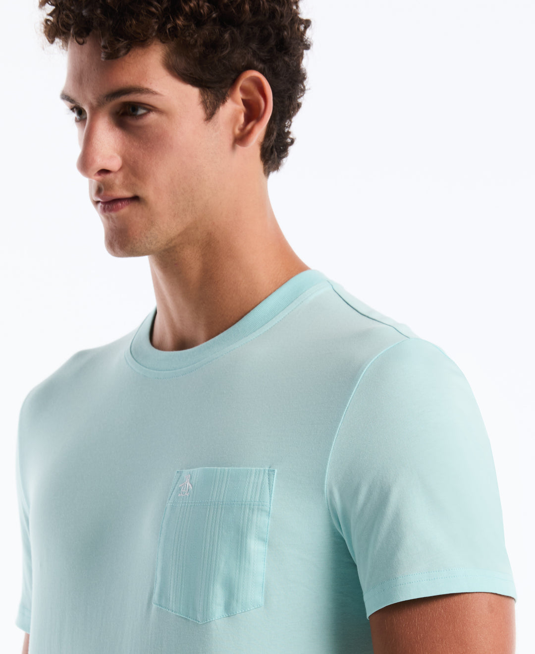Text Stripe Pocket Tee (Plume) 