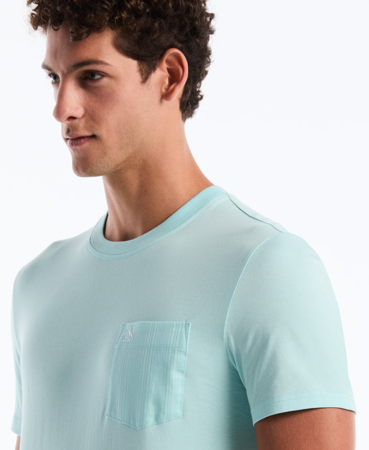Text Stripe Pocket Tee (Plume) 