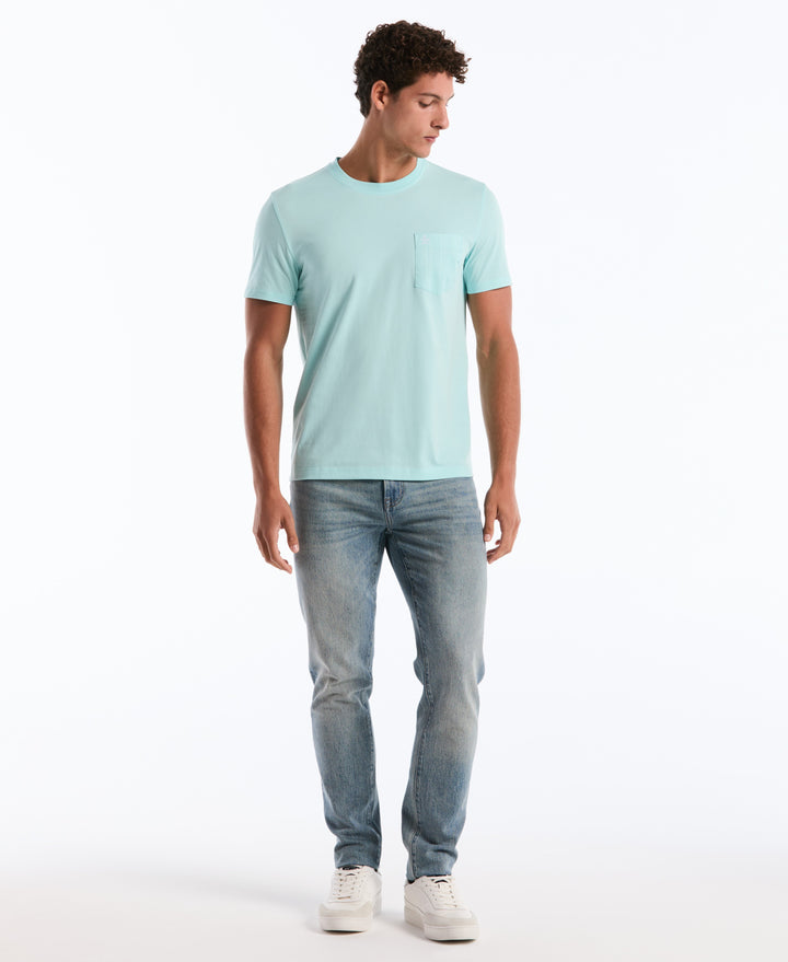 Text Stripe Pocket Tee (Plume) 