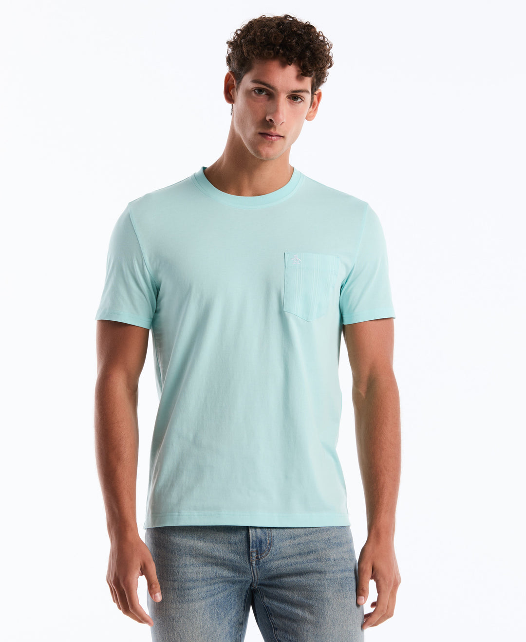 Text Stripe Pocket Tee (Plume) 