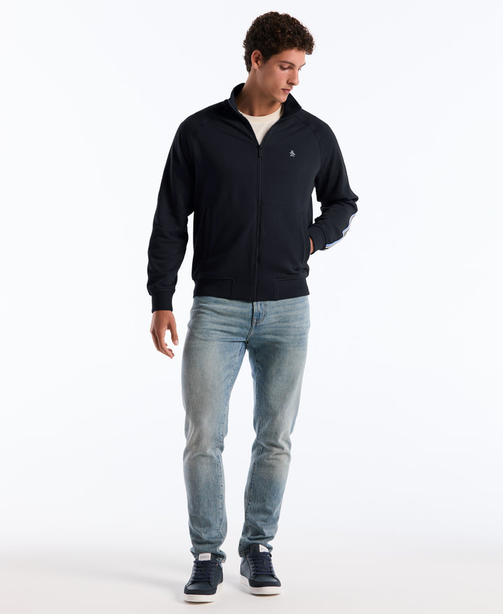 Stripe Tape Fleece Track Jacket (Dark Sapphire) 