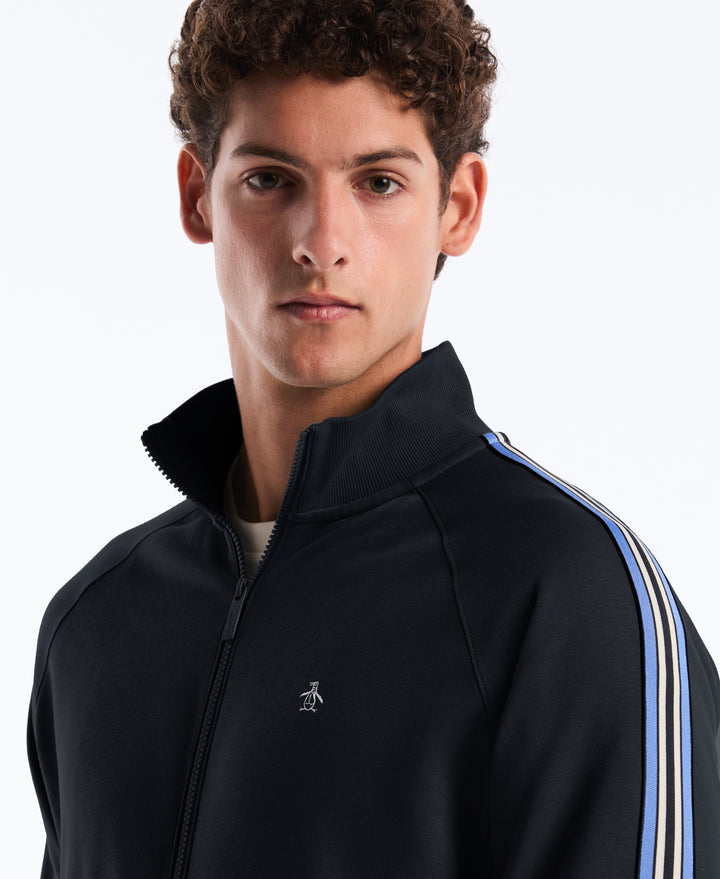 Stripe Tape Fleece Track Jacket (Dark Sapphire) 