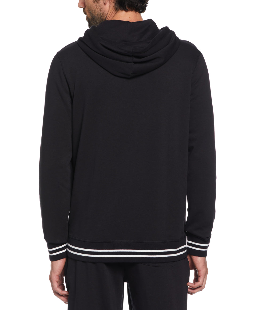 Slim Fit Fleece Hoodie (True Black) 