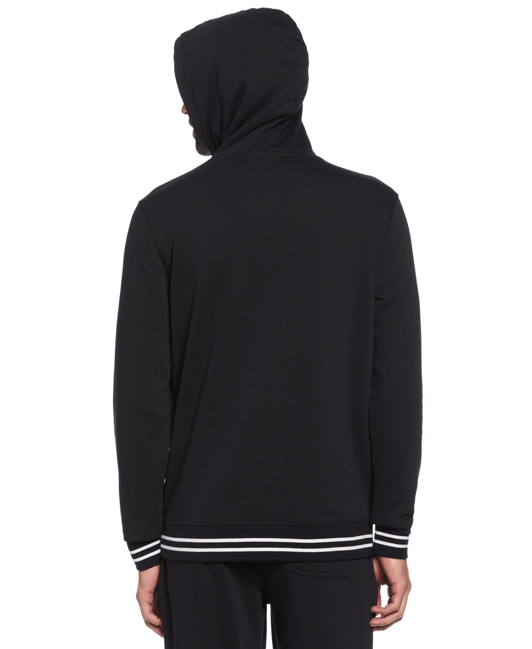 Slim Fit Fleece Hoodie (True Black) 