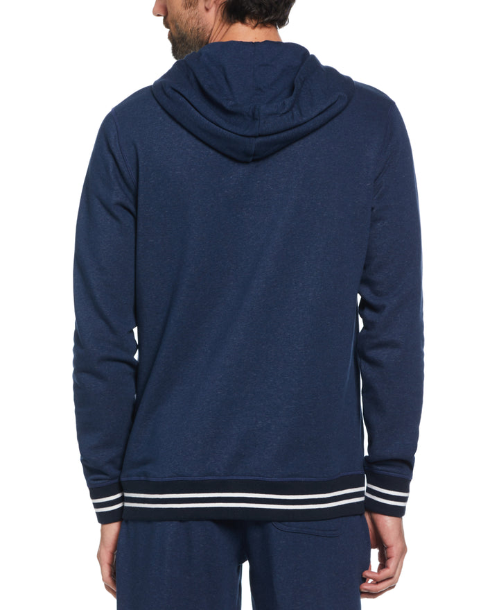 Slim Fit Fleece Hoodie (Dress Blue Htr) 