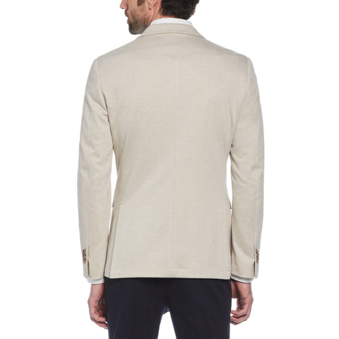 Tan Herringbone Knit Blazer (Tan) 