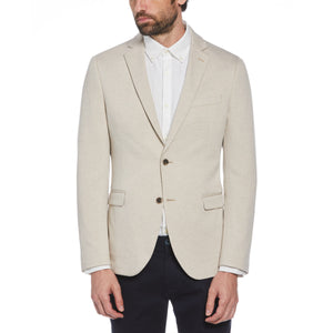 Tan Herringbone Knit Blazer (Tan) 