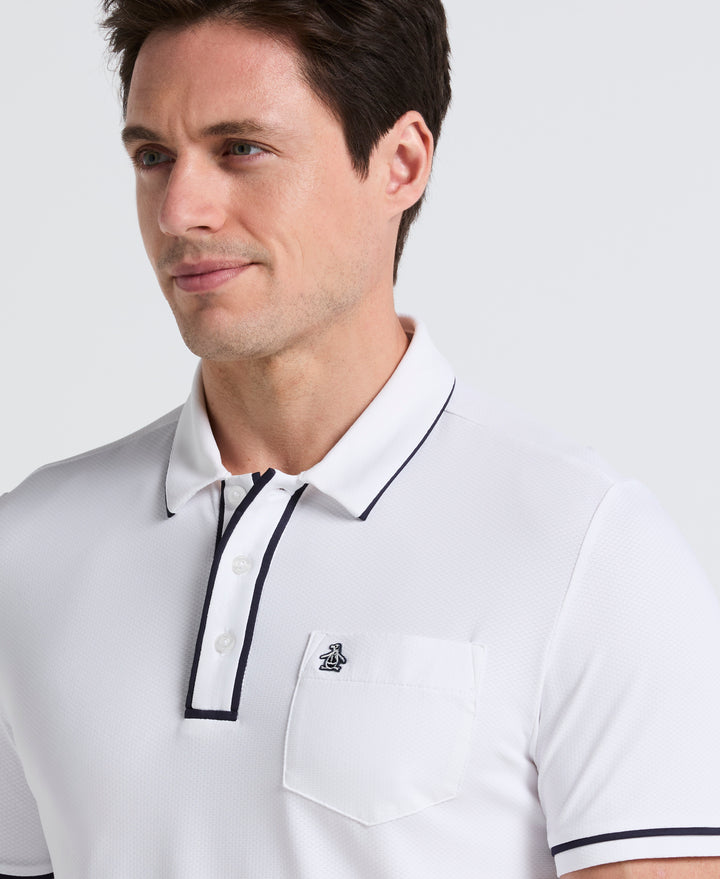 Technical Earl Short Sleeve Golf Polo Shirt (Bright White) 