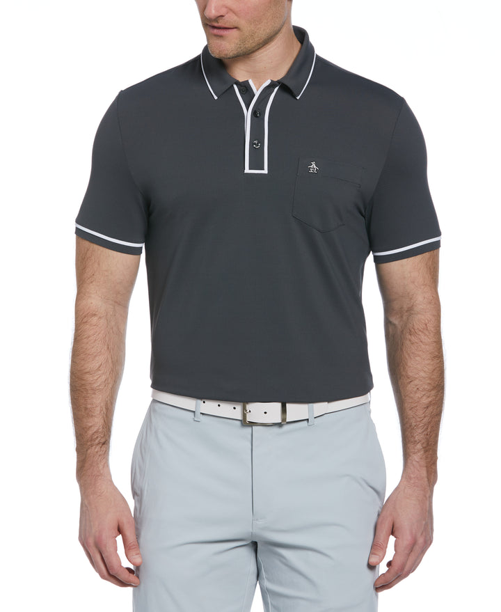 Technical Earl Short Sleeve Golf Polo Shirt (Asphalt) 