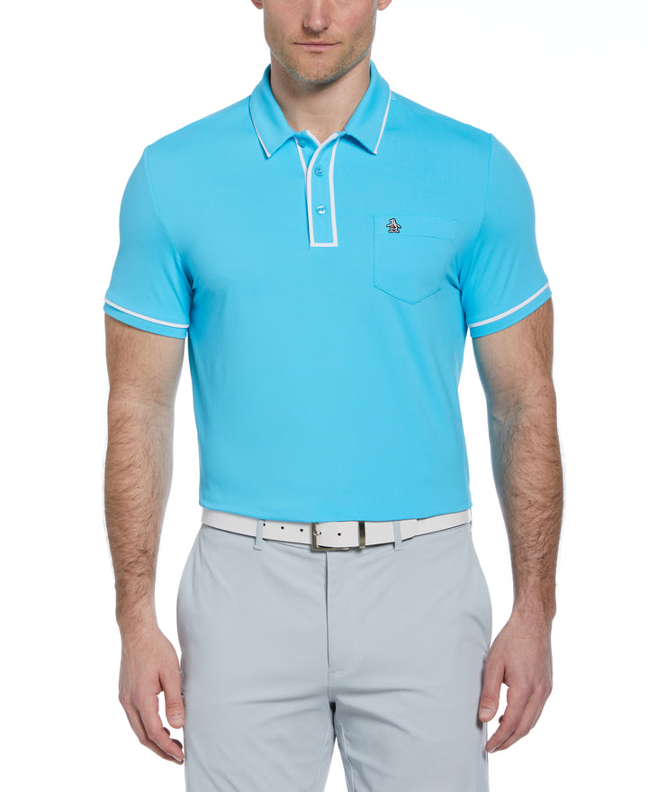 Technical Earl Short Sleeve Golf Polo Shirt (Blue Atoll) 