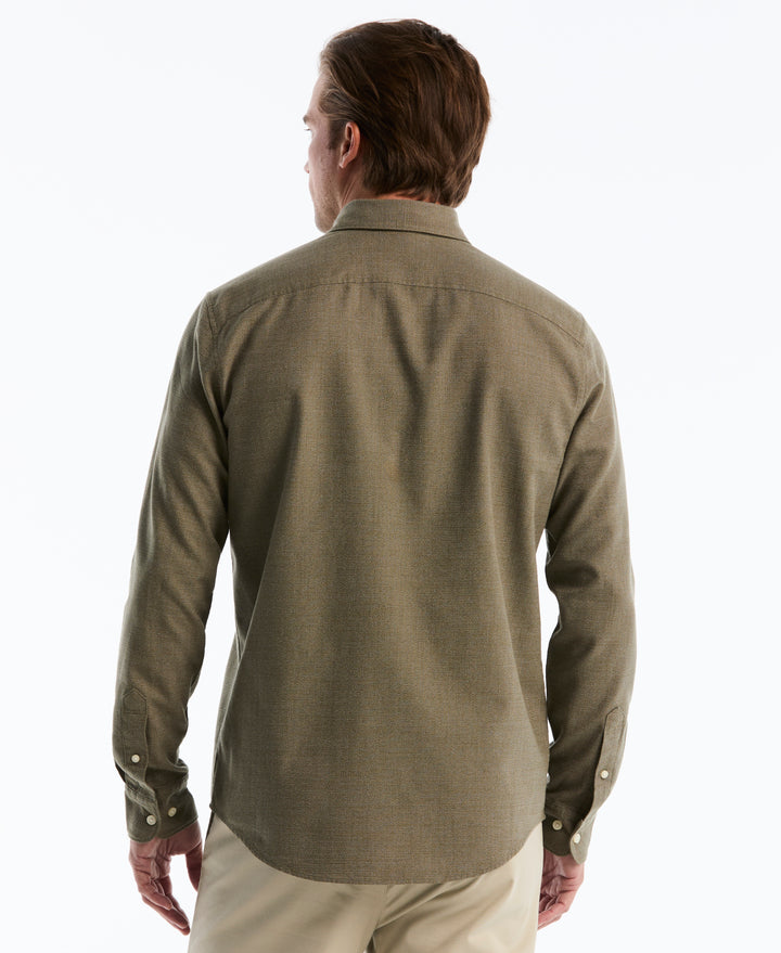 Cotton Textured Chambray Dobby Shirt (Dusty Olive) 