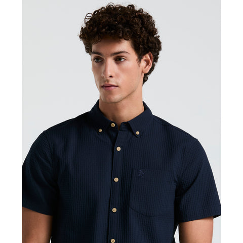 Textured Dobby Shirt (Dark Sapphire) 
