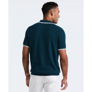 Cotton Johnny Collar Sweater Polo (Reflecting Pond) 