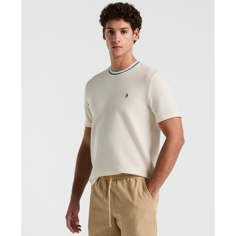 Textured Ringer Tee (Birch) 