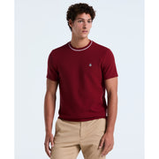 Textured Ringer Tee (Cabernet) 