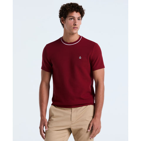 Textured Ringer Tee (Cabernet) 