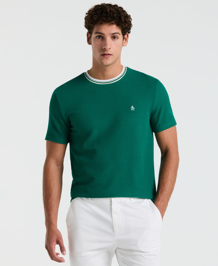 Textured Ringer Tee (Cadmium Green) 