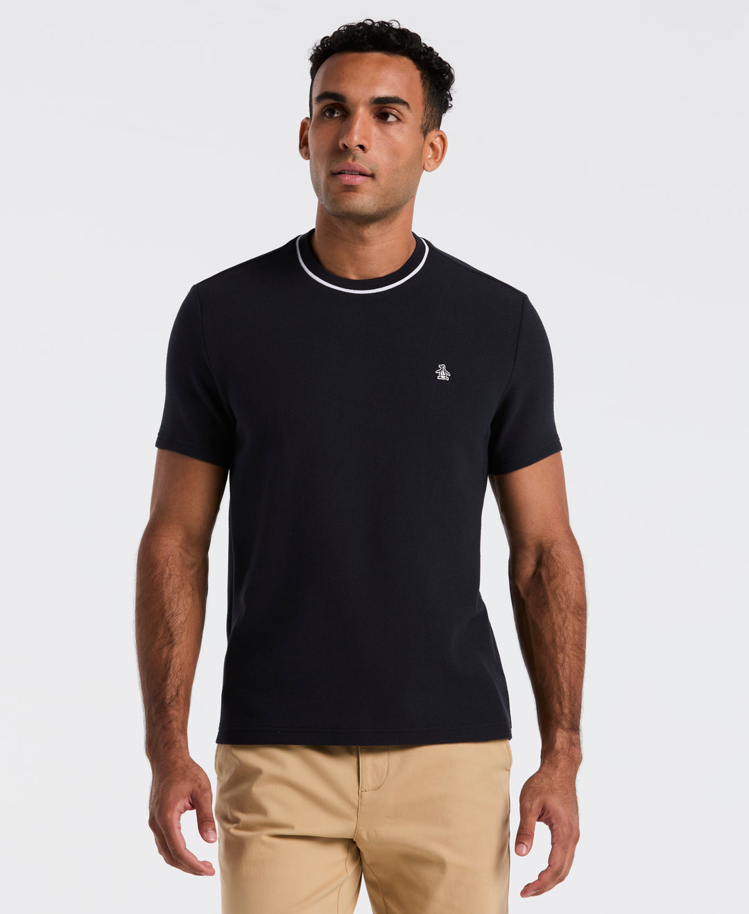 Textured Ringer Tee (Dark Sapphire) 