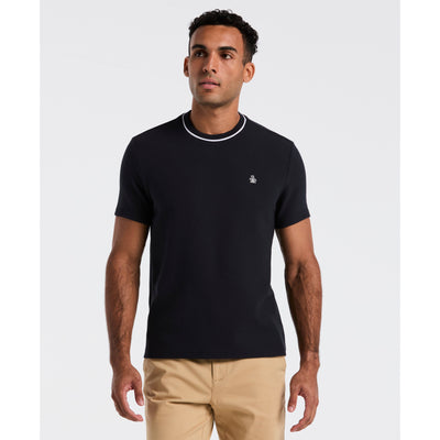 Textured Ringer Tee-Tees-Dark Sapphire-XS-Original Penguin