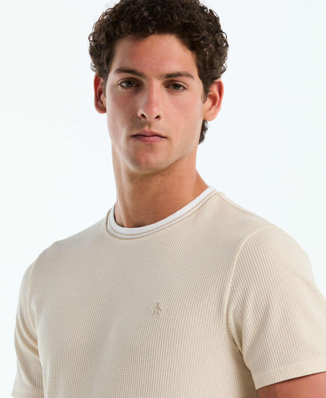 Textured Ringer Tee (Birch) 