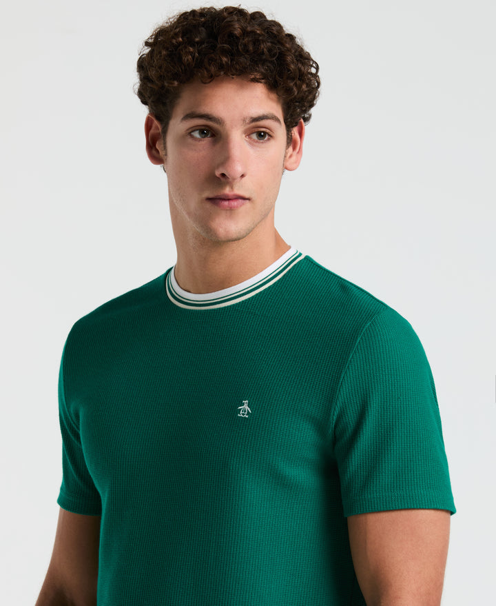 Textured Ringer Tee (Cadmium Green) 