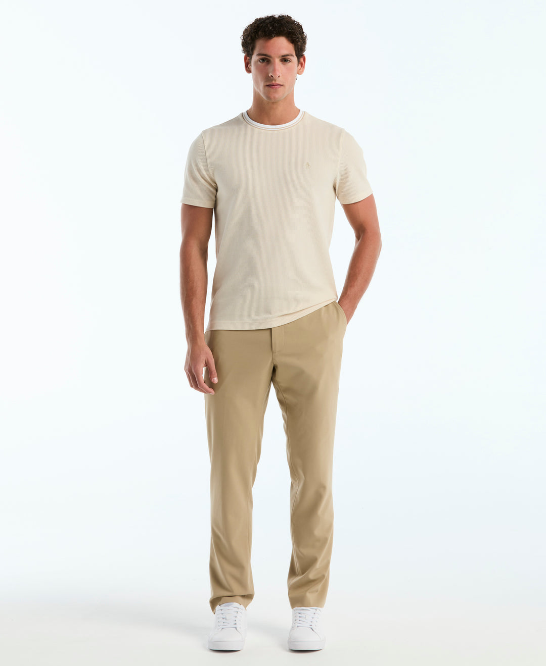 Textured Ringer Tee (Birch) 