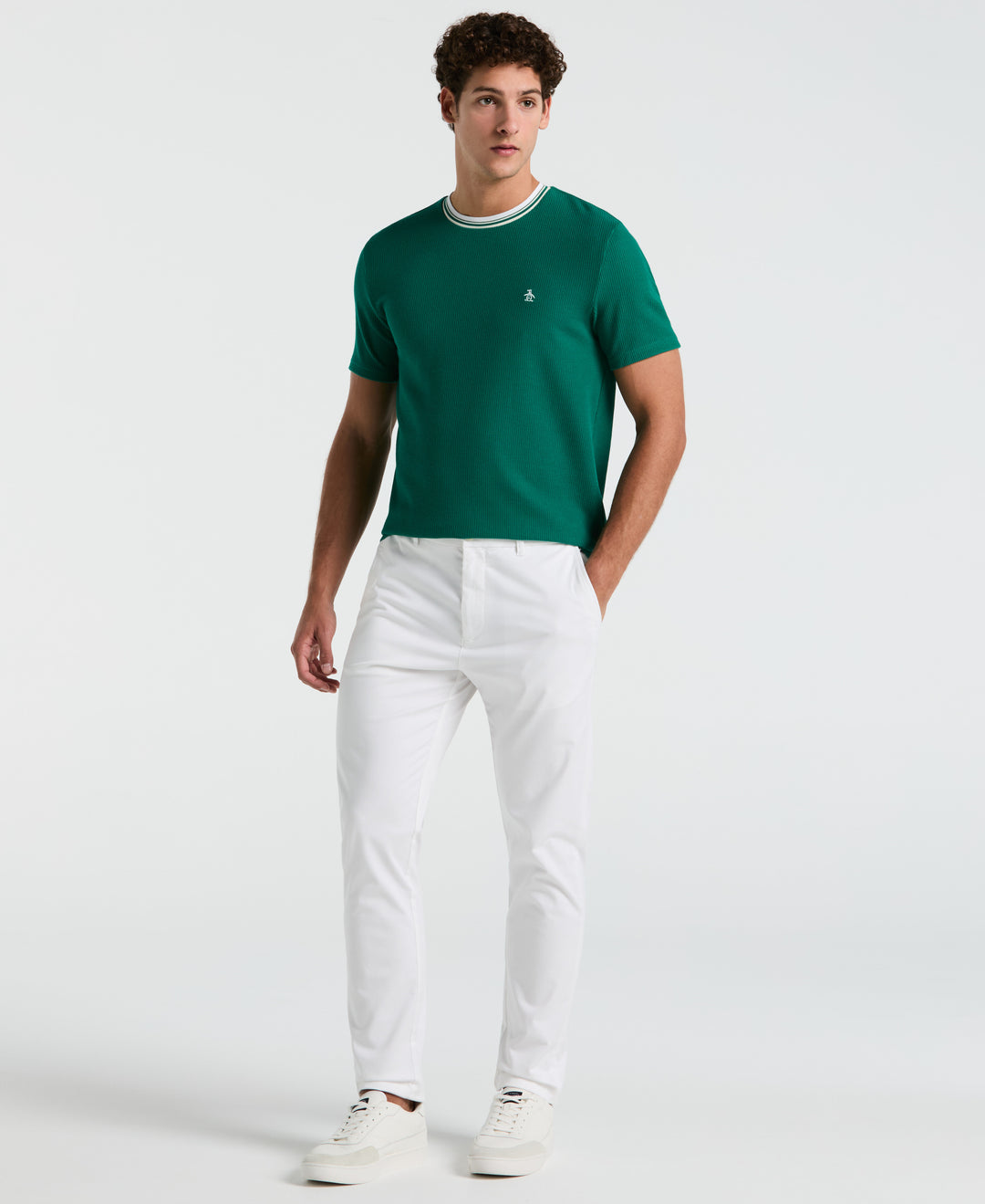 Textured Ringer Tee (Cadmium Green) 