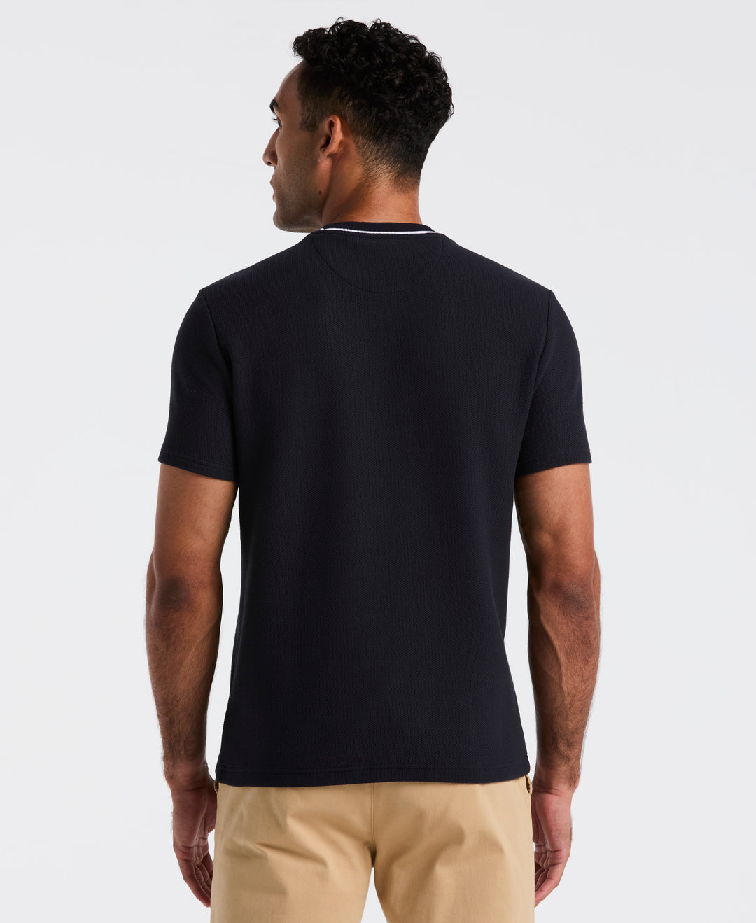 Textured Ringer Tee (Dark Sapphire) 