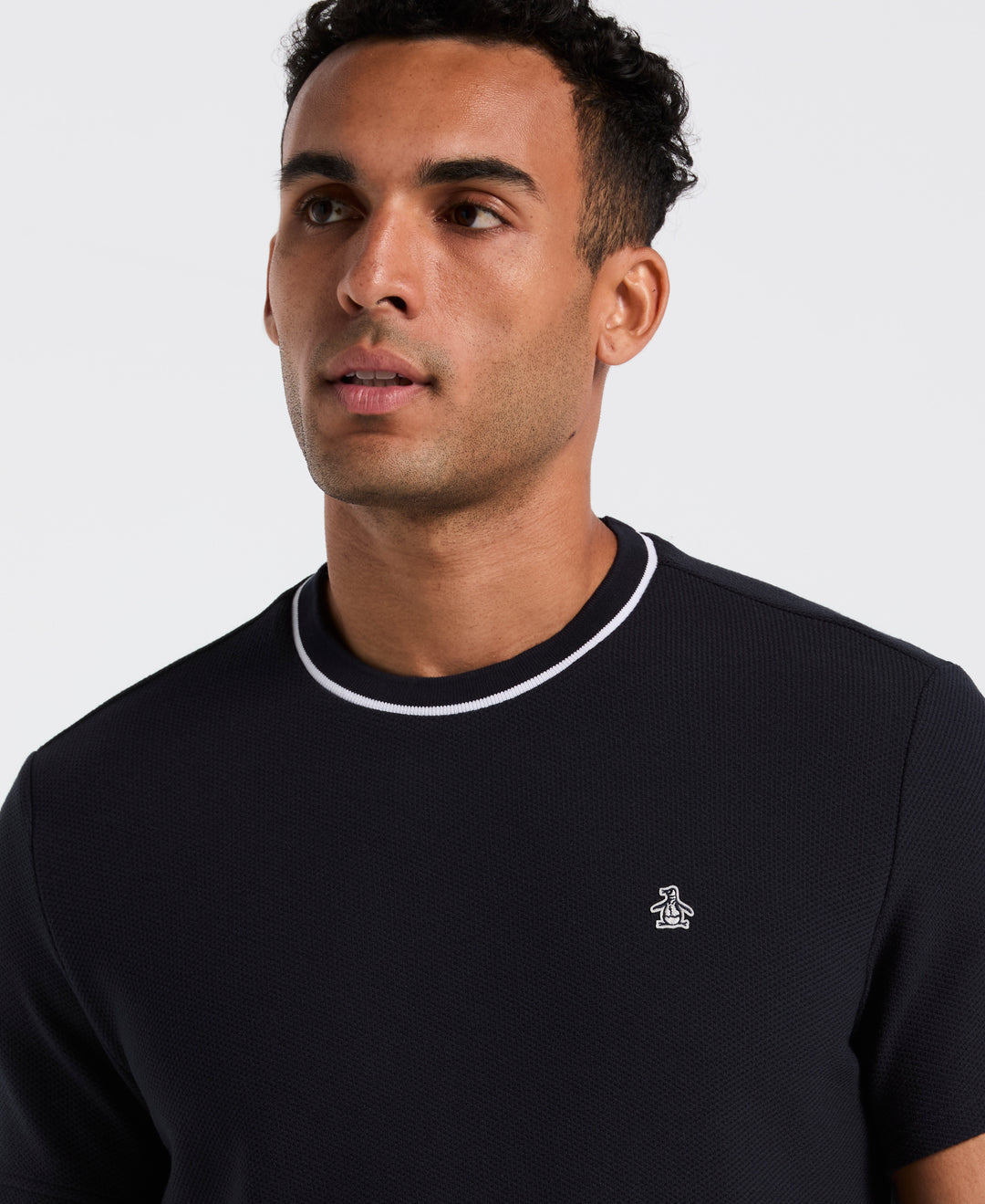 Textured Ringer Tee (Dark Sapphire) 