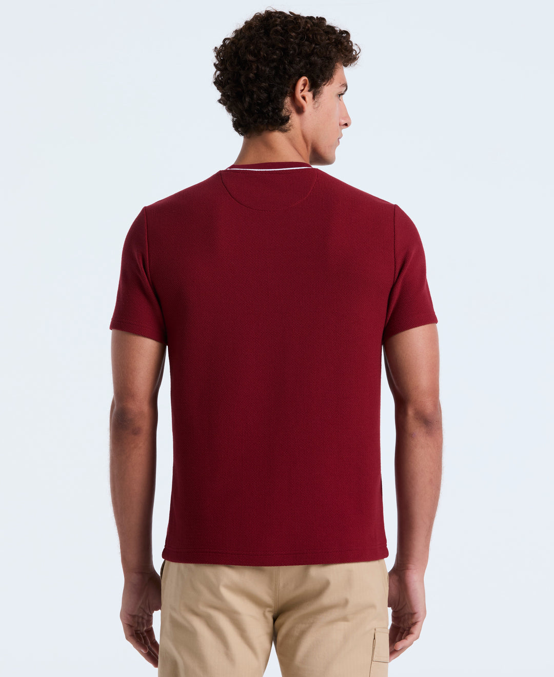 Textured Ringer Tee (Cabernet) 
