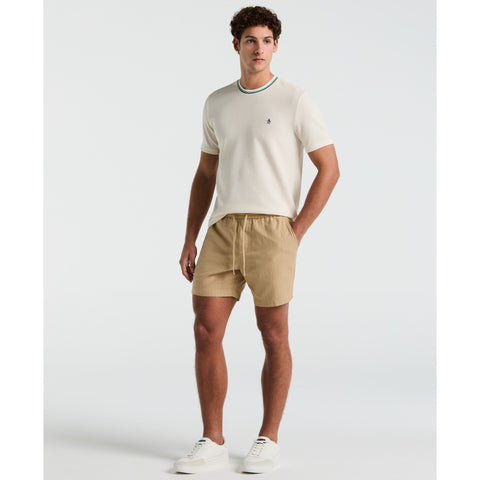 Textured Ringer Tee (Birch) 