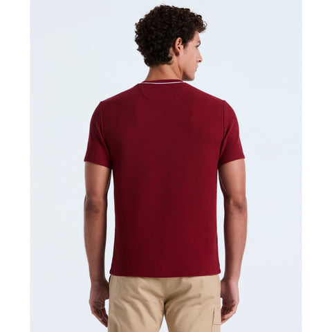 Textured Ringer Tee (Cabernet) 
