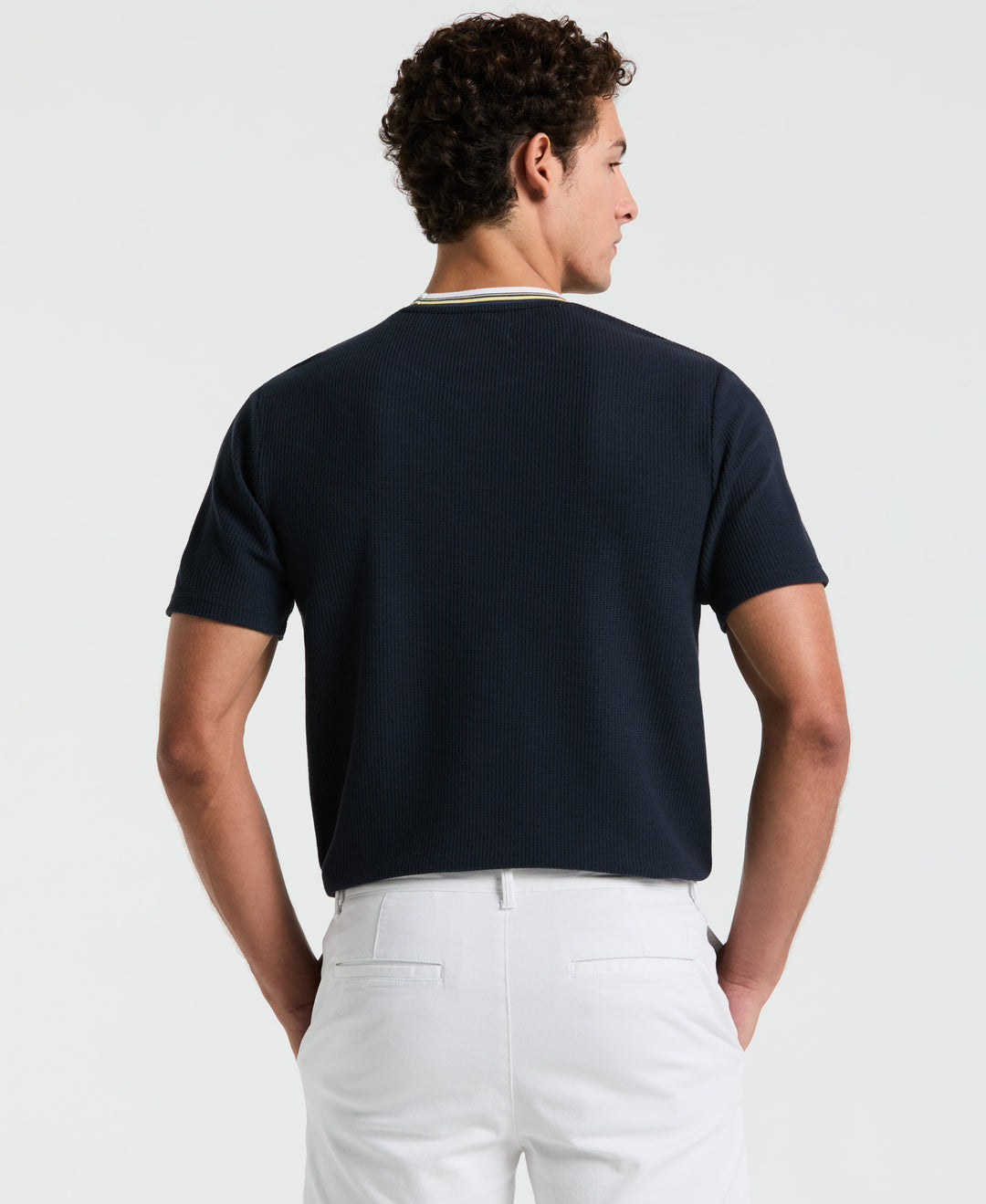 Textured Ringer Tee (Dark Sapphire) 