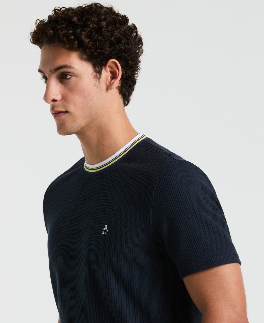 Textured Ringer Tee (Dark Sapphire) 