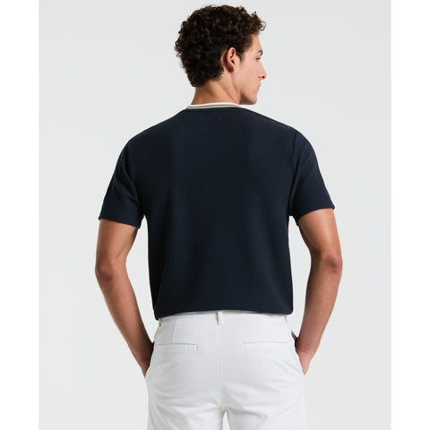 Textured Ringer Tee (Dark Sapphire) 