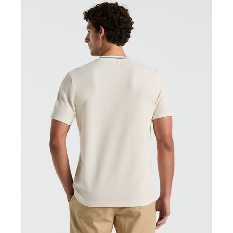 Textured Ringer Tee (Birch) 