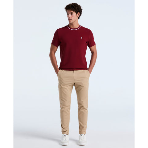 Textured Ringer Tee (Cabernet) 
