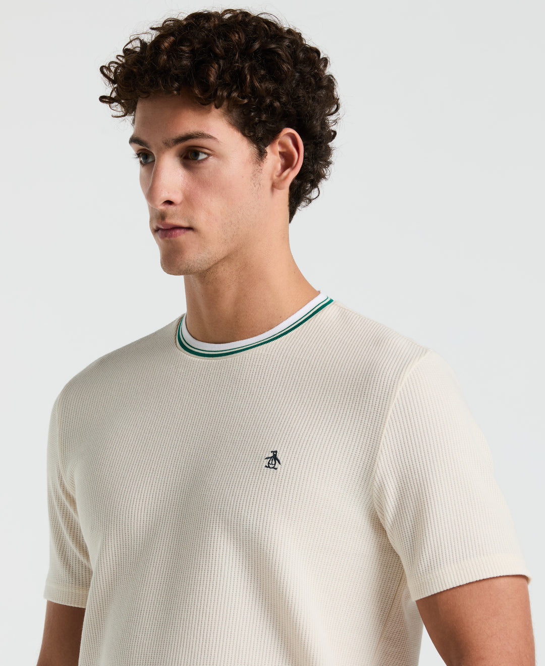 Textured Ringer Tee (Birch) 