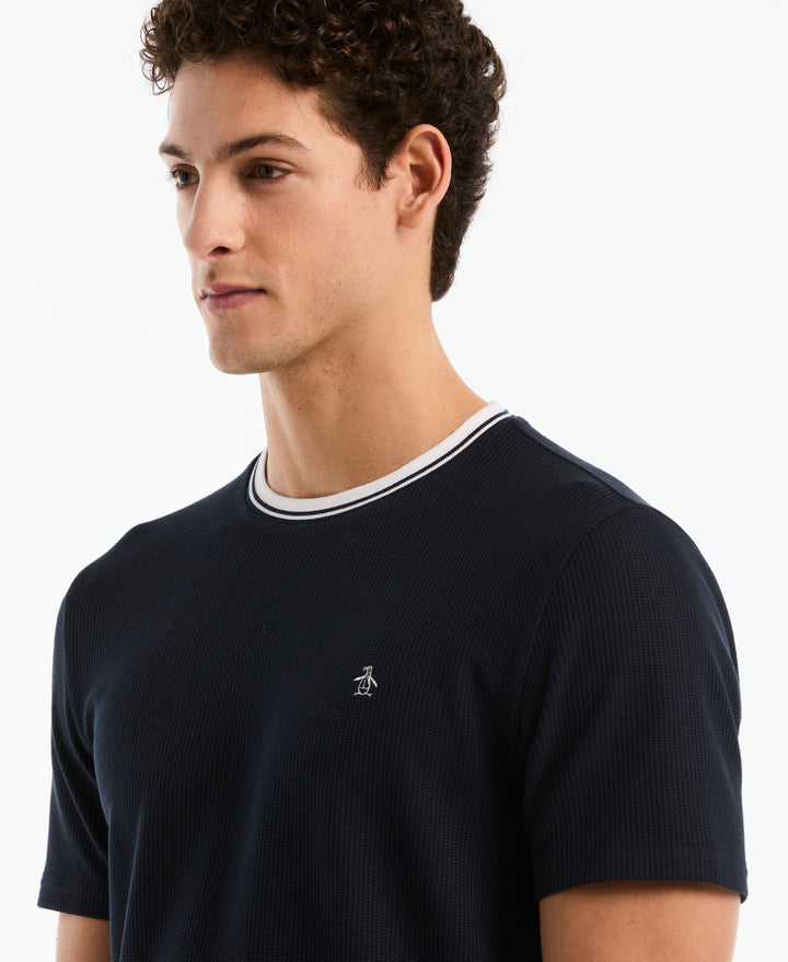 Textured Ringer Tee (Dark Sapphire) 