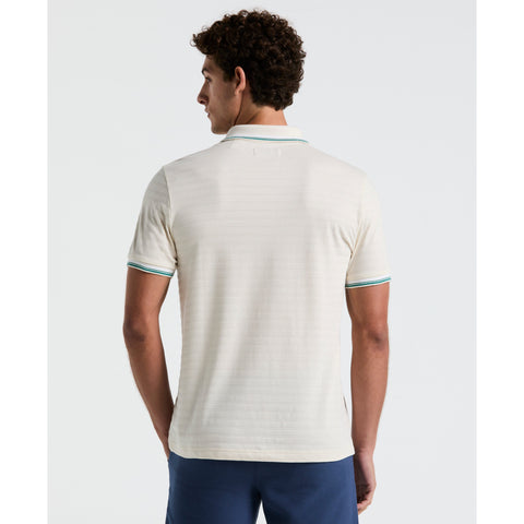 Textured Slub Tipped Polo (Birch) 