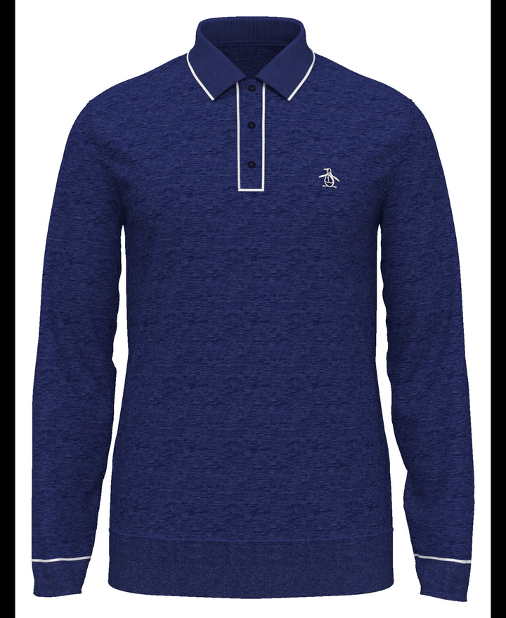 The Earl Merino Wool Blend Golf Sweater (Black Iris Bijou Hthr) 